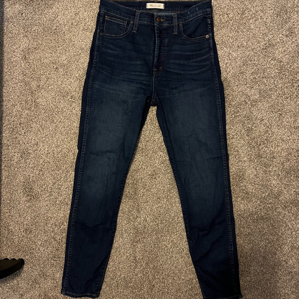 Madewell 10” high-rise skinny jeans in Hayes Wash